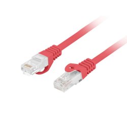 PATCHCORD CAT.6 UTP LSZH CU 0.25M RED FLUKE PASSED LANBERG