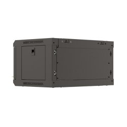 RACK CABINET 19" WALL-MOUNT 4U/540X350 (FLAT PACK) WITH GLASS DOOR BLACK LANBERG