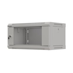 RACK CABINET 19" WALL-MOUNT 4U/540X350 (FLAT PACK) WITH GLASS DOOR GREY LANBERG