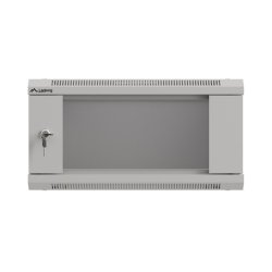 RACK CABINET 19" WALL-MOUNT 4U/540X350 (FLAT PACK) WITH GLASS DOOR GREY LANBERG
