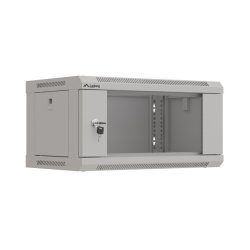 RACK CABINET 19" WALL-MOUNT 4U/540X350 (FLAT PACK) WITH GLASS DOOR GREY LANBERG