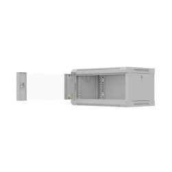 RACK CABINET 19" WALL-MOUNT 4U/540X350 (FLAT PACK) WITH GLASS DOOR GREY LANBERG