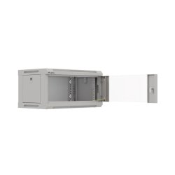 RACK CABINET 19" WALL-MOUNT 4U/540X350 (FLAT PACK) WITH GLASS DOOR GREY LANBERG