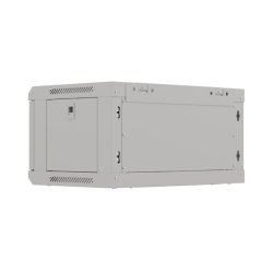 RACK CABINET 19" WALL-MOUNT 4U/540X350 (FLAT PACK) WITH GLASS DOOR GREY LANBERG