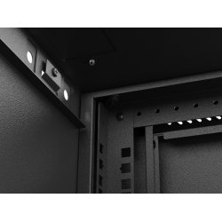 RACK CABINET 19" WALL-MOUNT 6U/540X350 (FLAT PACK) WITH GLASS DOOR BLACK LANBERG