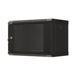 RACK CABINET 19" WALL-MOUNT 6U/540X350 (FLAT PACK) WITH GLASS DOOR BLACK LANBERG