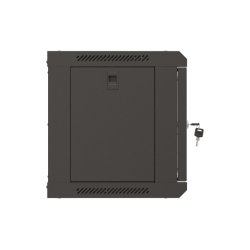 RACK CABINET 19" WALL-MOUNT 6U/540X350 (FLAT PACK) WITH GLASS DOOR BLACK LANBERG
