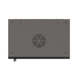 RACK CABINET 19" WALL-MOUNT 6U/540X350 (FLAT PACK) WITH GLASS DOOR BLACK LANBERG