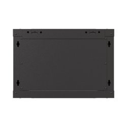 RACK CABINET 19" WALL-MOUNT 6U/540X350 (FLAT PACK) WITH GLASS DOOR BLACK LANBERG