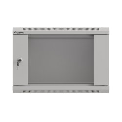 RACK CABINET 19" WALL-MOUNT 6U/540X350 (FLAT PACK) WITH GLASS DOOR GREY LANBERG