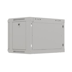 RACK CABINET 19" WALL-MOUNT 6U/540X350 (FLAT PACK) WITH GLASS DOOR GREY LANBERG