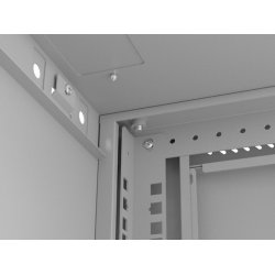 RACK CABINET 19" WALL-MOUNT 6U/540X350 (FLAT PACK) WITH GLASS DOOR GREY LANBERG