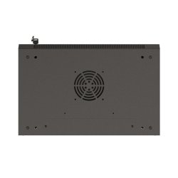 RACK CABINET 19" WALL-MOUNT 9U/540X350 (FLAT PACK) WITH GLASS DOOR BLACK LANBERG