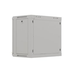 RACK CABINET 19" WALL-MOUNT 9U/540X350 (FLAT PACK) WITH GLASS DOOR GREY LANBERG