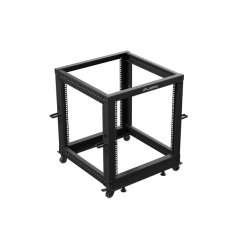 OPEN RACK 19" 12U 600X600-1100 ADJUSTABLE BLACK LANBERG