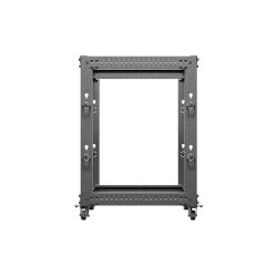 OPEN RACK 19" 15U 600X600-1100 ADJUSTABLE BLACK LANBERG