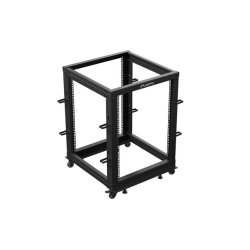 OPEN RACK 19" 15U 600X600-1100 ADJUSTABLE BLACK LANBERG