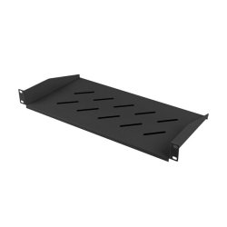 19" FIXED SHELF 1U/483X220MM MAX LOAD CAPACITY UP TO 25KG BLACK LANBERG