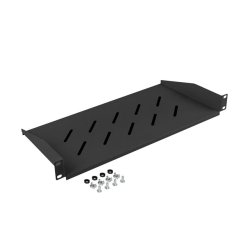 19" FIXED SHELF 1U/483X220MM MAX LOAD CAPACITY UP TO 25KG BLACK LANBERG