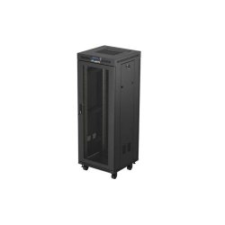RACK CABINET 19" FREE-STANDING 32U/600X600 (FLAT PACK) WITH MESH DOOR LCD BLACK LANBERG