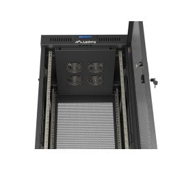 RACK CABINET 19" FREE-STANDING 32U/600X600 (FLAT PACK) WITH MESH DOOR LCD BLACK LANBERG