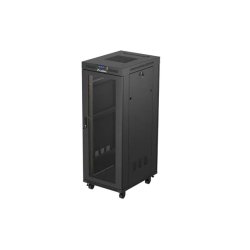 RACK CABINET 19" FREE-STANDING 32U/600X800 (FLAT PACK) WITH MESH DOOR LCD BLACK LANBERG