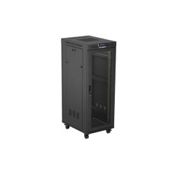 RACK CABINET 19" FREE-STANDING 32U/600X800 (FLAT PACK) WITH MESH DOOR LCD BLACK LANBERG