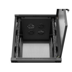 RACK CABINET 19" FREE-STANDING 15U/600X600 (FLAT PACK) WITH MESH DOOR BLACK LANBERG