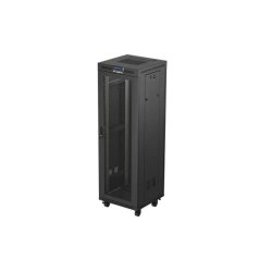 RACK CABINET 19" FREE-STANDING 37U/600X600 (FLAT PACK) WITH MESH DOOR LCD BLACK LANBERG