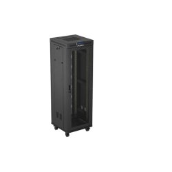 RACK CABINET 19" FREE-STANDING 37U/600X600 (FLAT PACK) WITH MESH DOOR LCD BLACK LANBERG