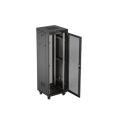 RACK CABINET 19" FREE-STANDING 37U/600X600 (FLAT PACK) WITH MESH DOOR LCD BLACK LANBERG