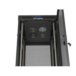 RACK CABINET 19" FREE-STANDING 37U/600X600 (FLAT PACK) WITH MESH DOOR LCD BLACK LANBERG