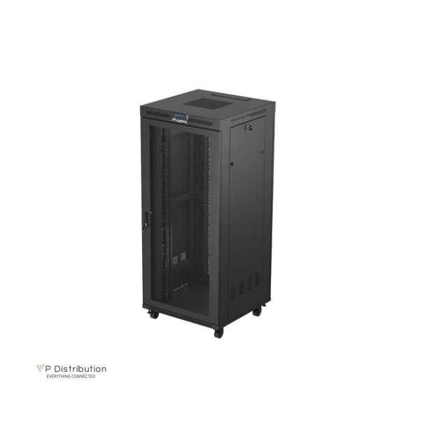 RACK CABINET 19" FREE-STANDING 37U/800X800 (FLAT PACK) WITH MESH DOOR LCD BLACK LANBERG