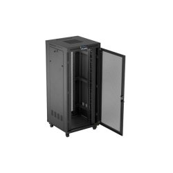 RACK CABINET 19" FREE-STANDING 37U/800X800 (FLAT PACK) WITH MESH DOOR LCD BLACK LANBERG