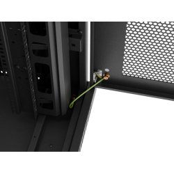 RACK CABINET 19" FREE-STANDING 37U/800X800 (FLAT PACK) WITH MESH DOOR LCD BLACK LANBERG