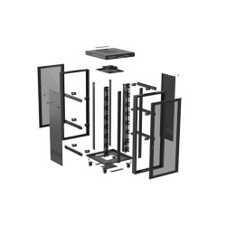 RACK CABINET 19" FREE-STANDING 37U/800X800 (FLAT PACK) WITH MESH DOOR LCD BLACK LANBERG