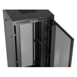 RACK CABINET 19" FREE-STANDING 37U/800X800 (FLAT PACK) WITH MESH DOOR LCD BLACK LANBERG