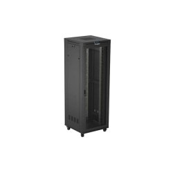 RACK CABINET 19" FREE-STANDING 47U/800X800 (FLAT PACK) WITH MESH DOOR LCD BLACK LANBERG