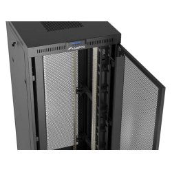 RACK CABINET 19" FREE-STANDING 47U/800X800 (FLAT PACK) WITH MESH DOOR LCD BLACK LANBERG