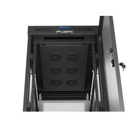 RACK CABINET 19" FREE-STANDING 32U/600X1000 (FLAT PACK) WITH MESH DOOR LCD BLACK LANBERG