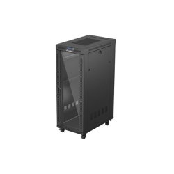 RACK CABINET 19" FREE-STANDING 32U/600X1000 (FLAT PACK) WITH GLASS DOOR LCD BLACK LANBERG