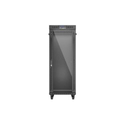 RACK CABINET 19" FREE-STANDING 32U/600X1000 (FLAT PACK) WITH GLASS DOOR LCD BLACK LANBERG