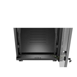 RACK CABINET 19" FREE-STANDING 32U/600X1000 (FLAT PACK) WITH GLASS DOOR LCD BLACK LANBERG