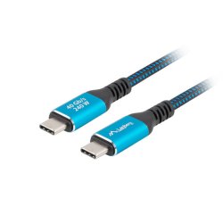 USB-C M/M 4.0 CABLE 0.5M 240W 8K 60HZ BLACK-BLUE LANBERG