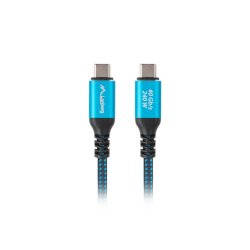 USB-C M/M 4.0 CABLE 0.5M 240W 8K 60HZ BLACK-BLUE LANBERG
