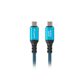 USB-C M/M 4.0 CABLE 0.5M 240W 8K 60HZ BLACK-BLUE LANBERG
