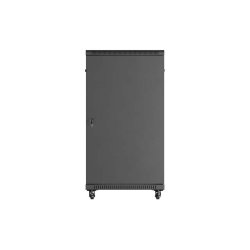 RACK CABINET 19" FREE-STANDING 22U/600X1200 (FLAT PACK) WITH GLASS DOOR BLACK LANBERG
