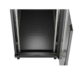 RACK CABINET 19" FREE-STANDING 22U/600X1200 (FLAT PACK) WITH GLASS DOOR BLACK LANBERG