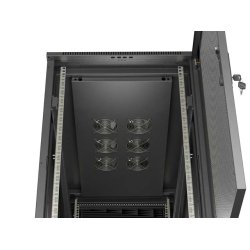 RACK CABINET 19" FREE-STANDING 22U/600X1200 (FLAT PACK) WITH MESH DOOR BLACK LANBERG