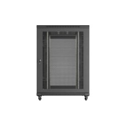 RACK CABINET 19" FREE-STANDING 22U/800X1200 (FLAT PACK) WITH MESH DOOR BLACK LANBERG
